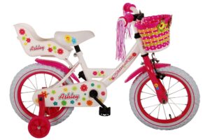 Volare Ashley Kinderfiets - Meisjes - 14 inch - Wit 2025