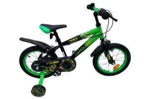 Volare Strike Kinderfiets - Jongens - 14 inch - Zwart Groen - Twee handremmen